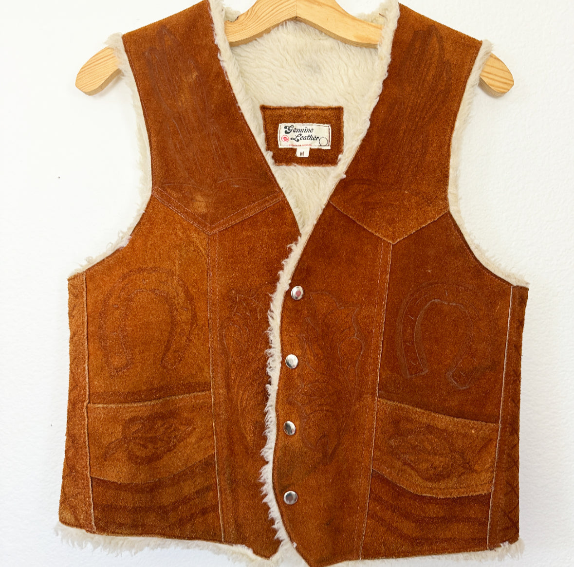 Vintage Horseshoe Sherpa Lined Vest