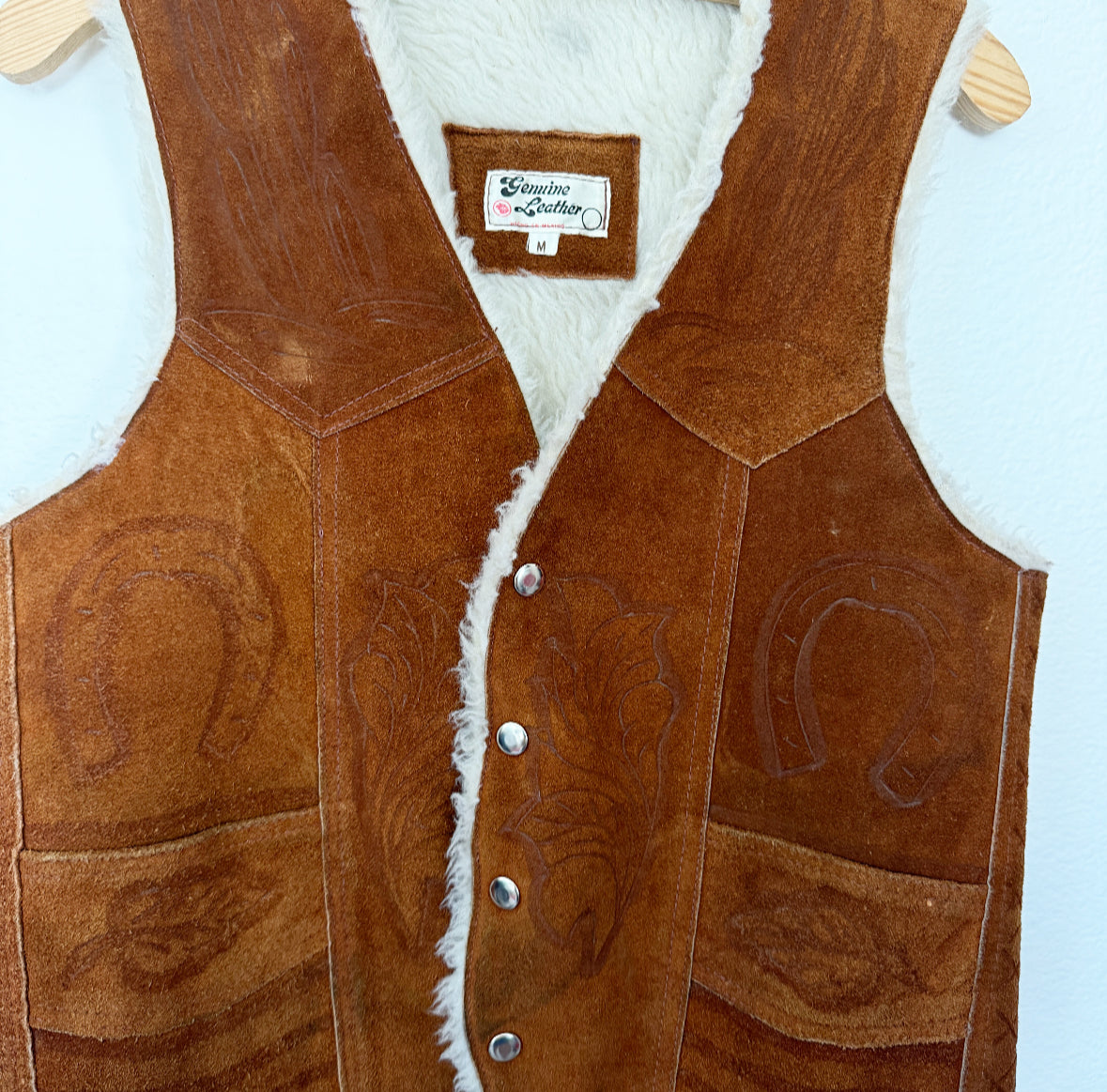 Vintage Horseshoe Sherpa Lined Vest