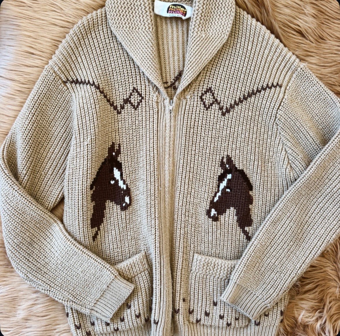 Vintage Horse Cowichan Sweater