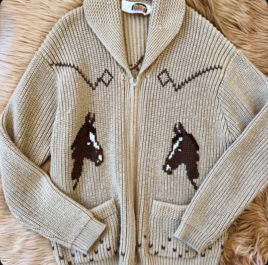 Vintage Horse Cowichan Sweater
