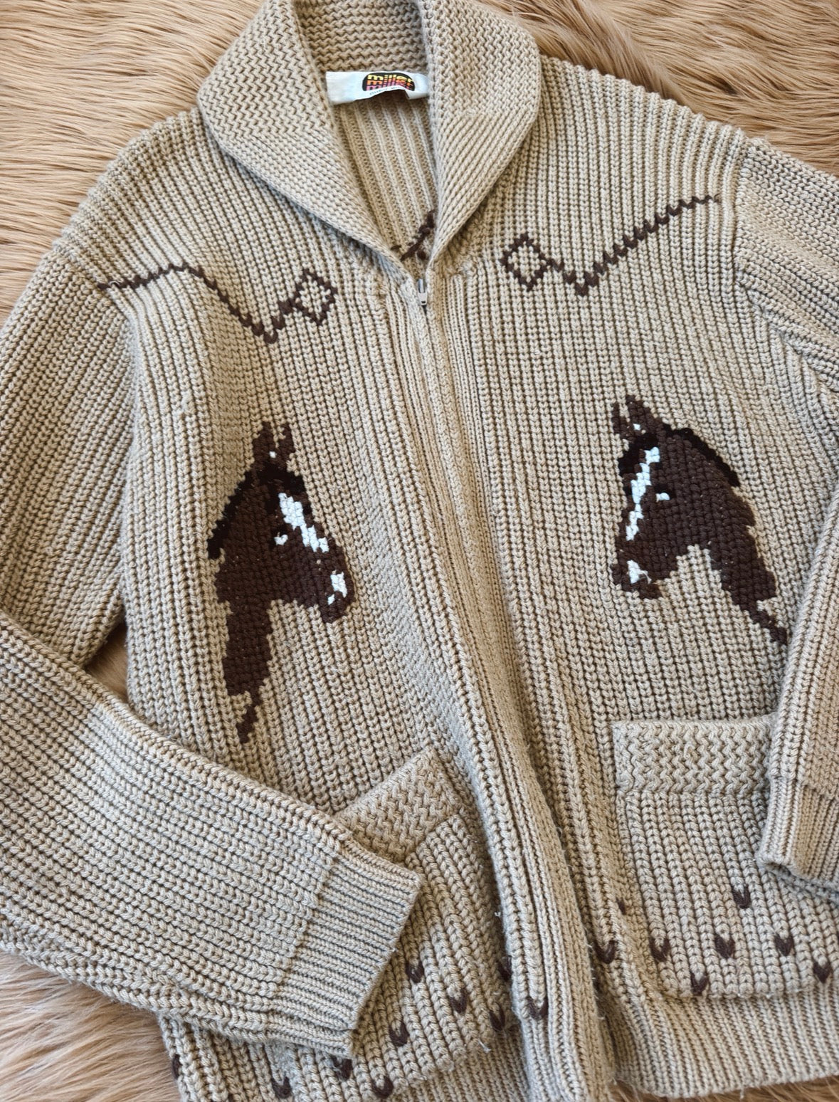 Vintage Horse Cowichan Sweater