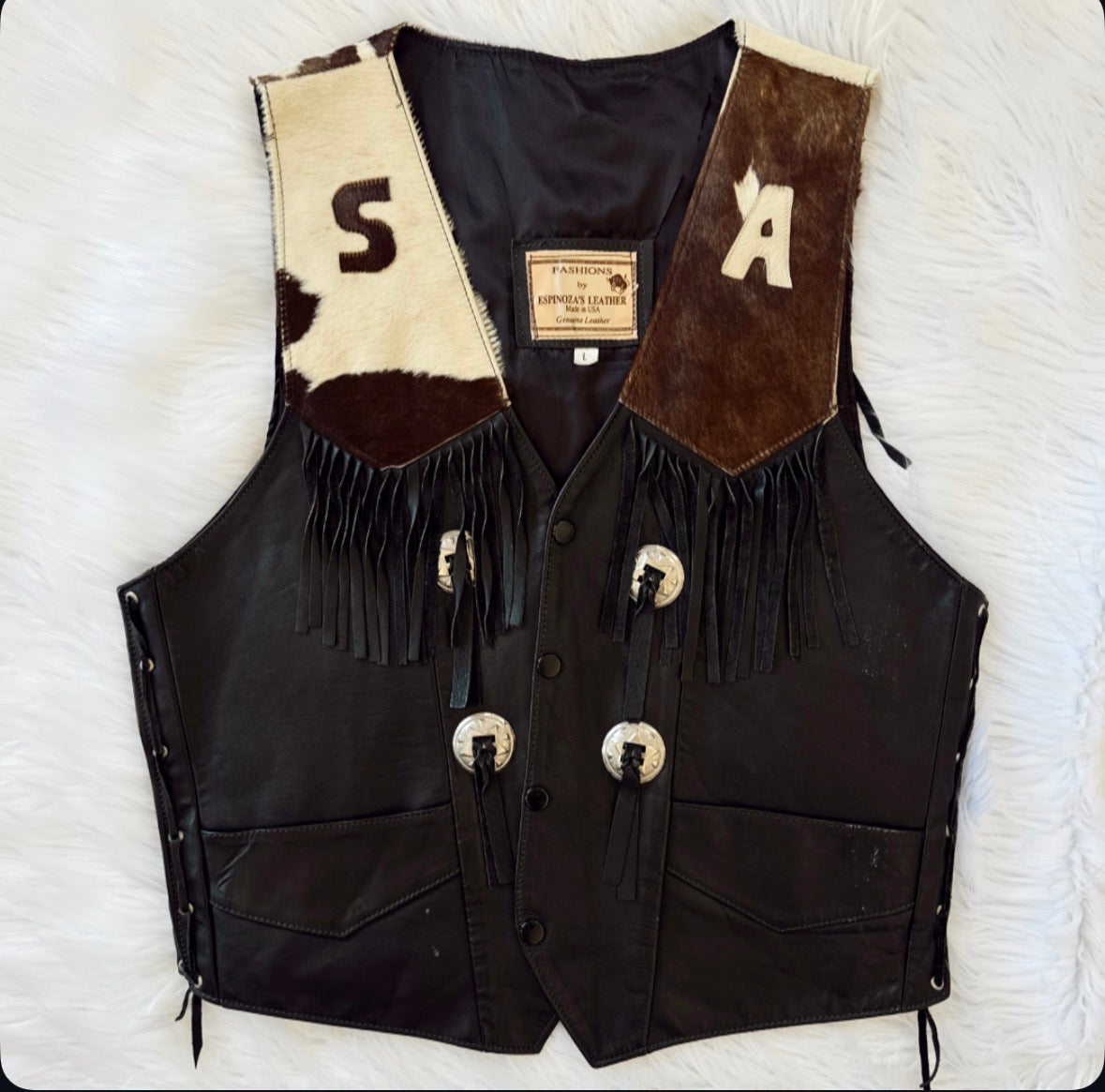 Vintage Cowhide Vest