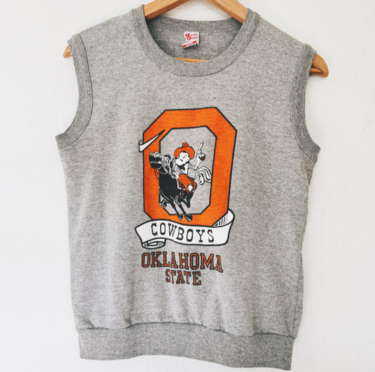 Vintage Oklahoma Cowboys Sweatshirt Tank