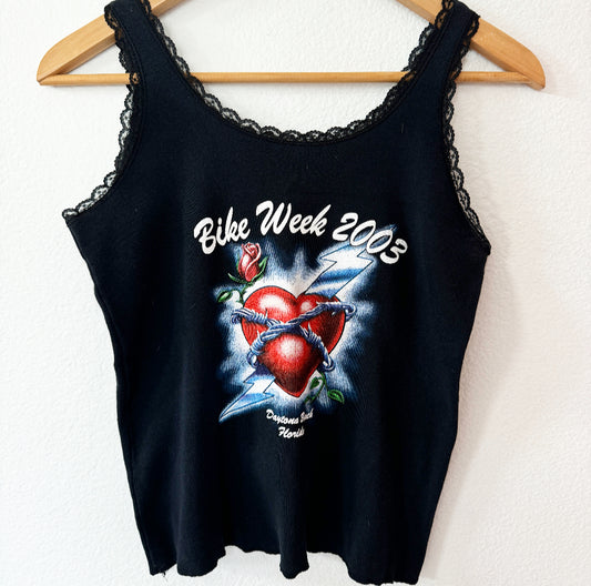 Bike Week Lace Trim Tank