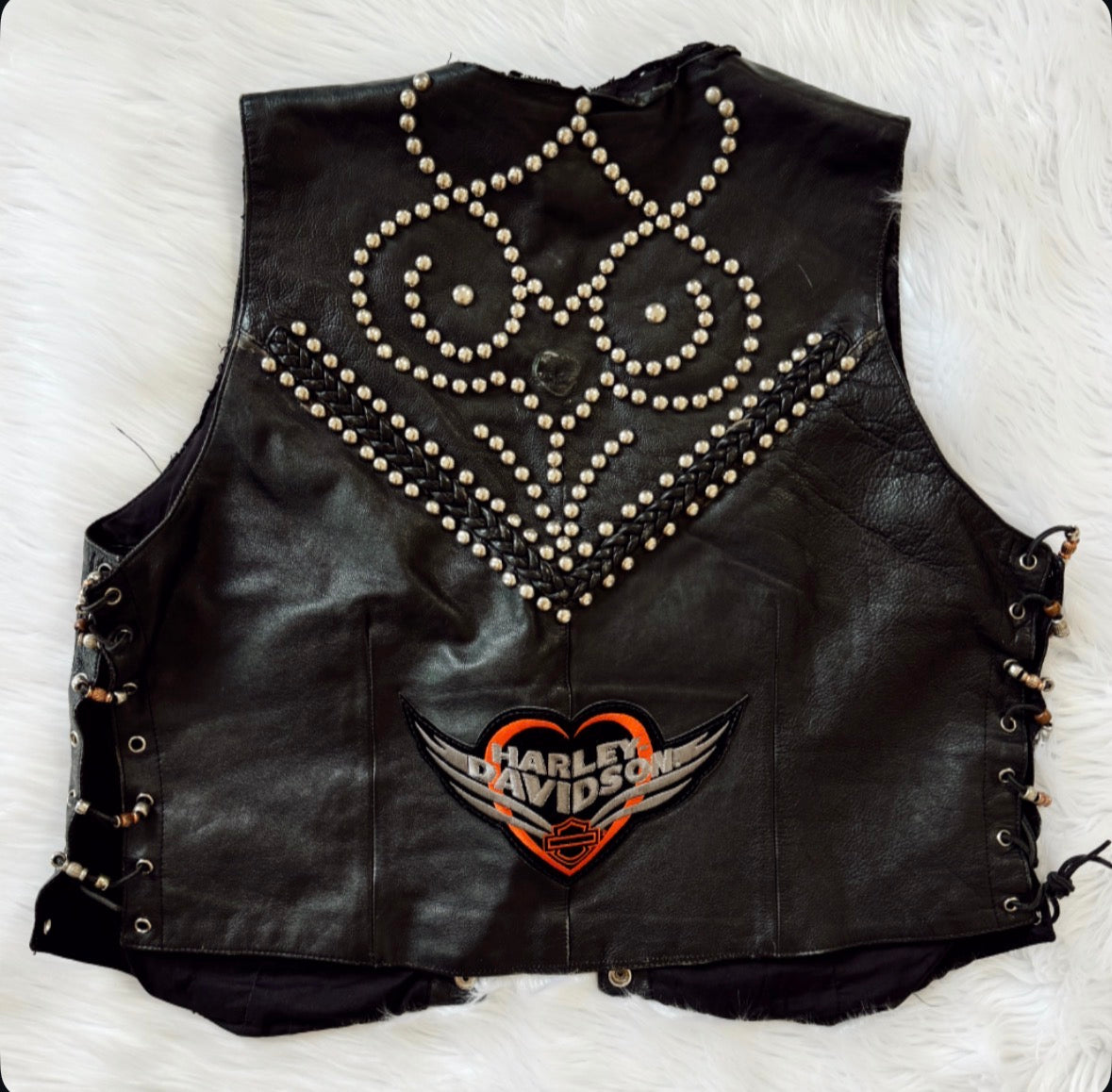 Vintage Studded Harley Davidson Vest