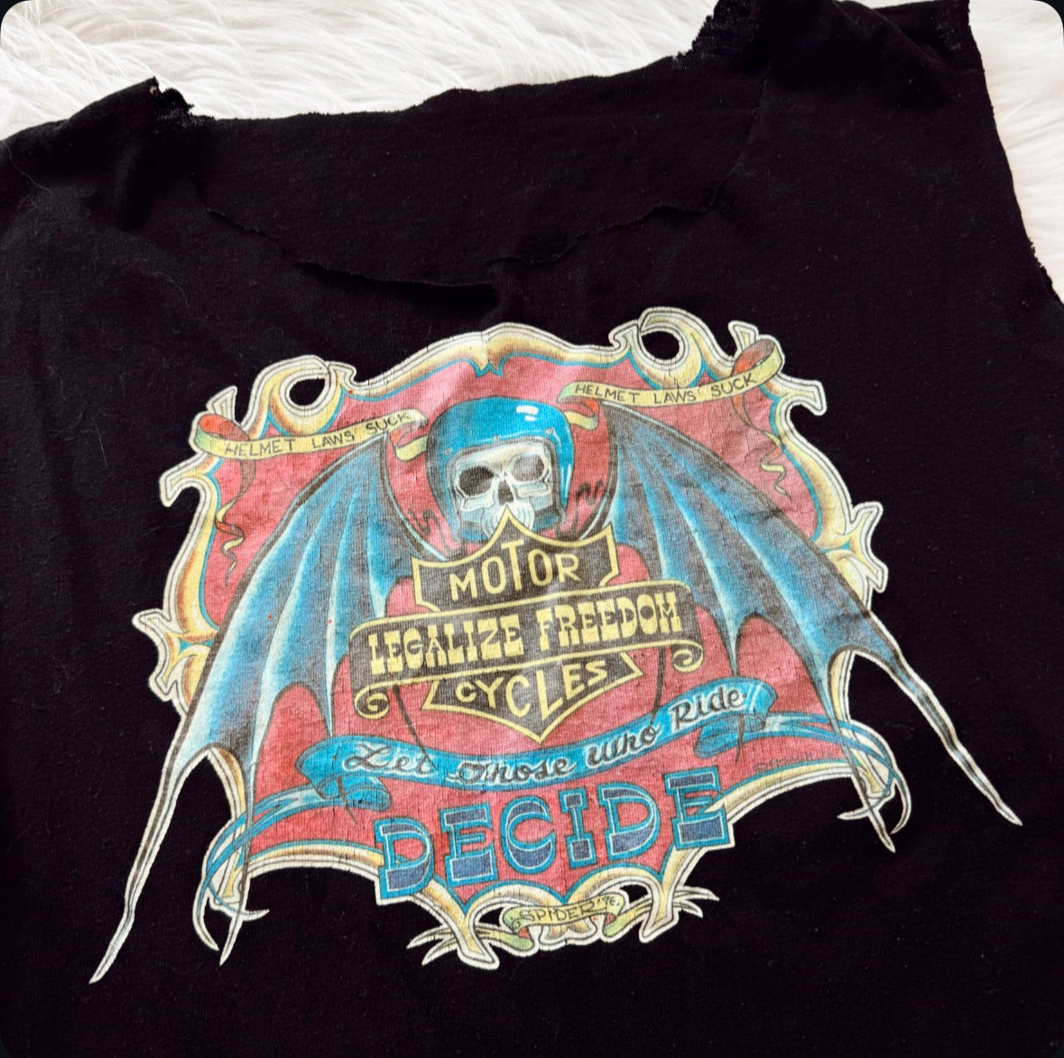 Vintage 1976 Legalize Freedom Biker Tank