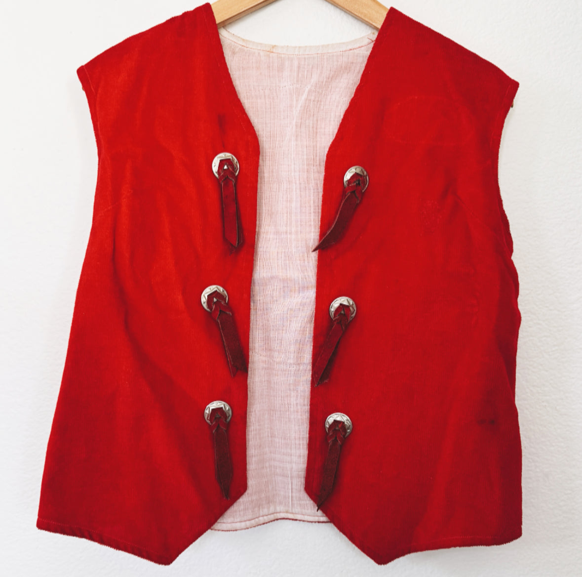 Vintage Red Concho Vest