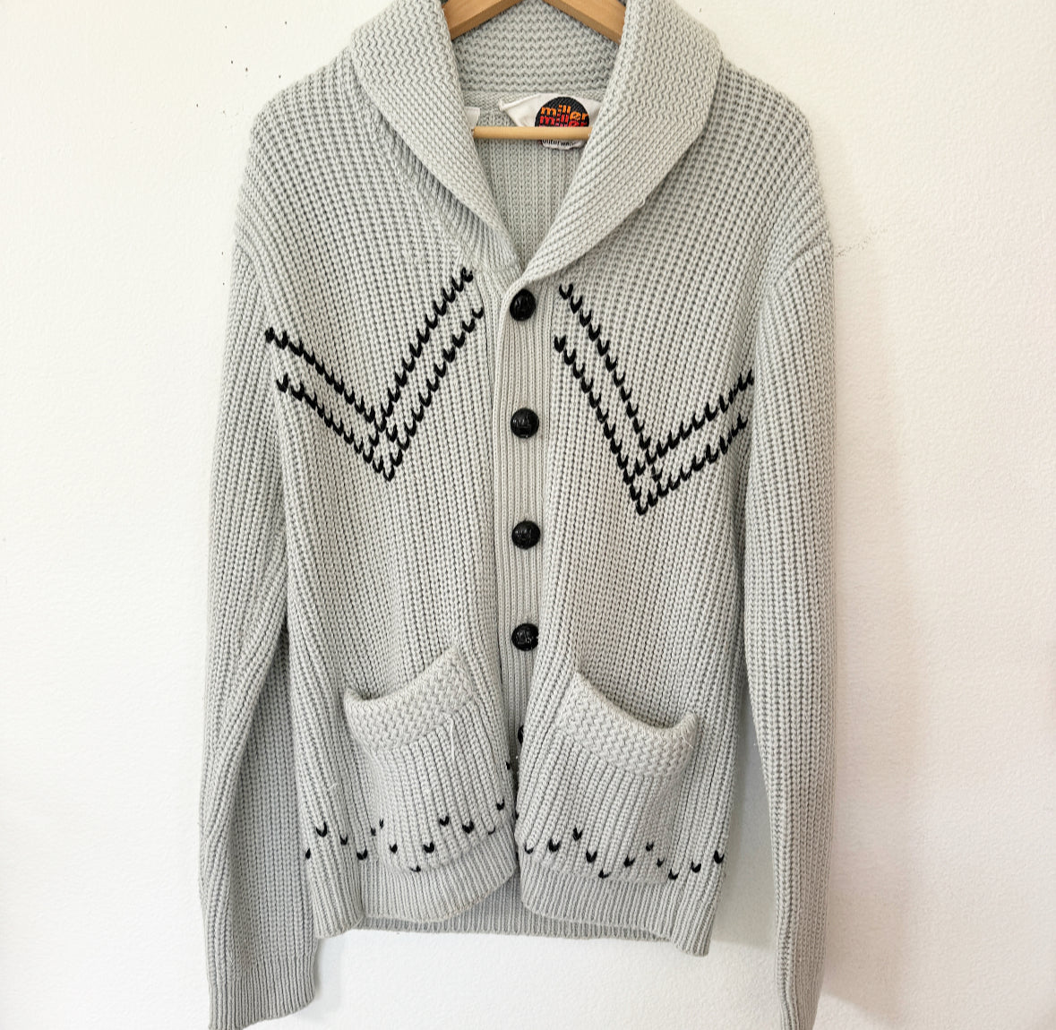 Vintage Cowichan Horse Novelty Cardigan