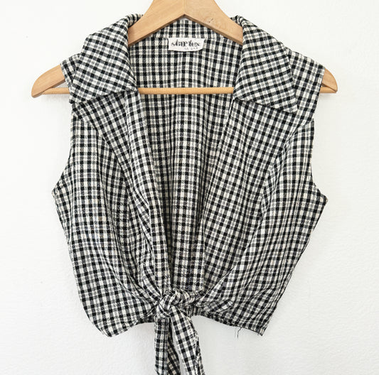 Vintage Tie Front Top