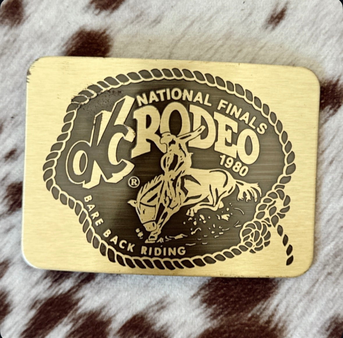 Vintage OKC Rodeo Belt Buckle