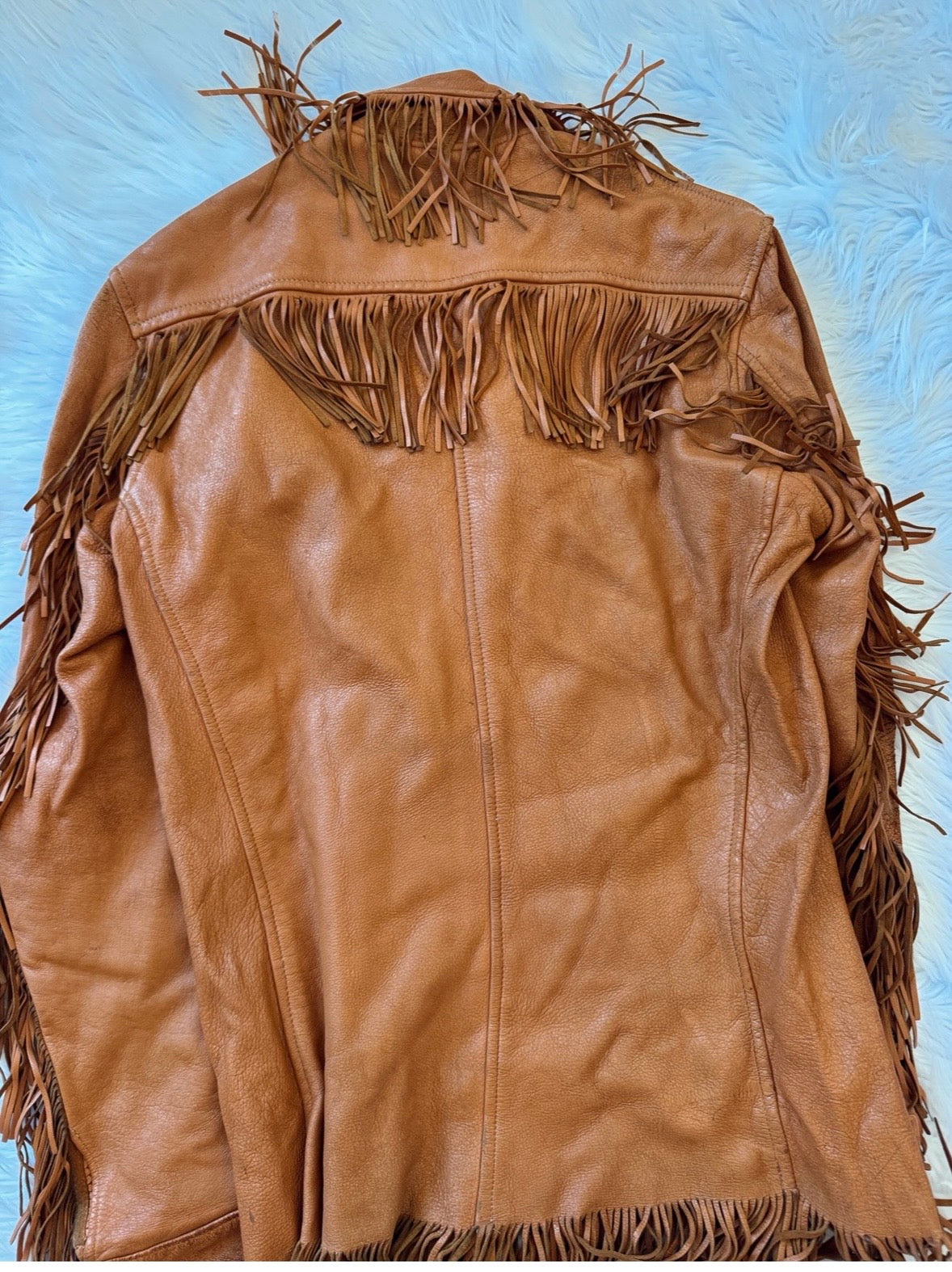 Vintage Fringe Leather Jacket