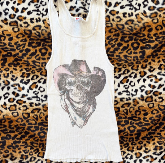 Vintage Skull Cowboy Tank Top