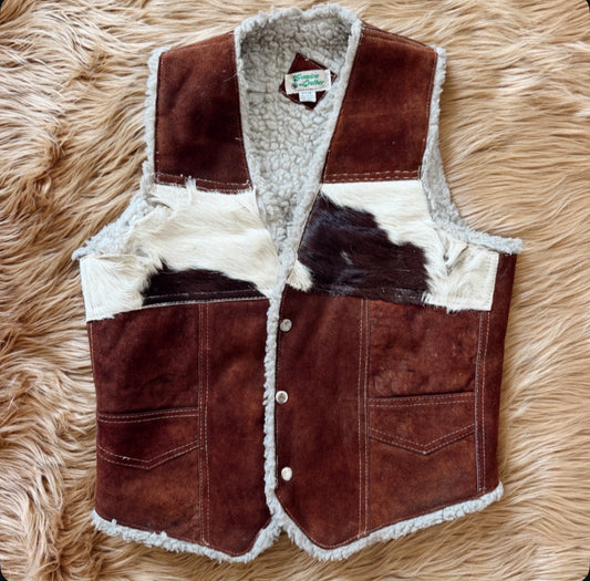 Vintage Cowhide Suede Vest
