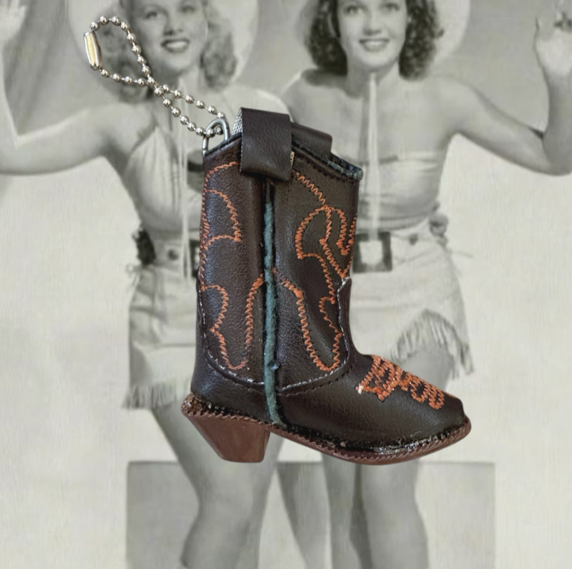 Vintage Cowboy Boot Keychain