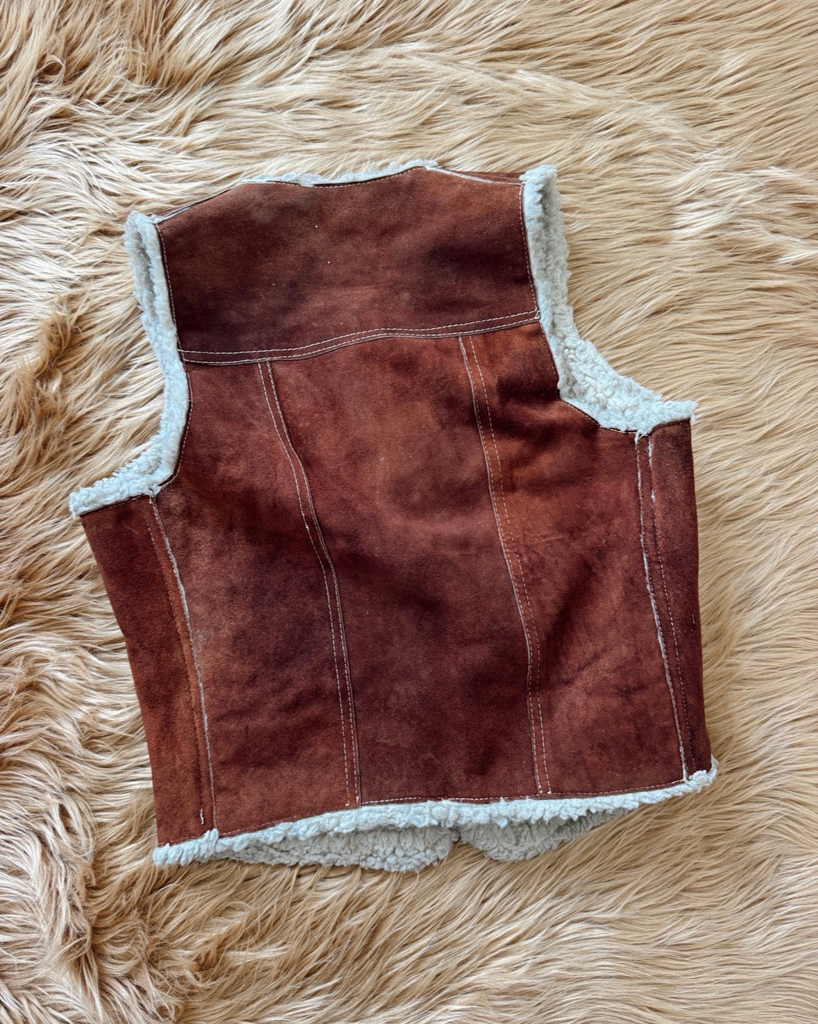 Vintage Cowhide Suede Vest