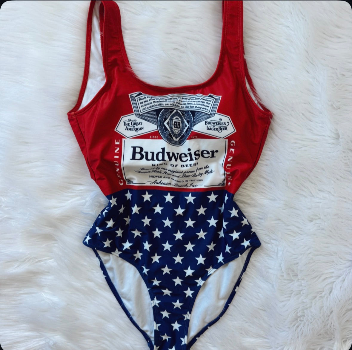 Vintage Budweiser One Piece Swumsuit