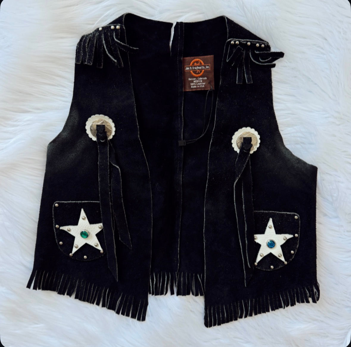 Vintage Black Cowboy Vest