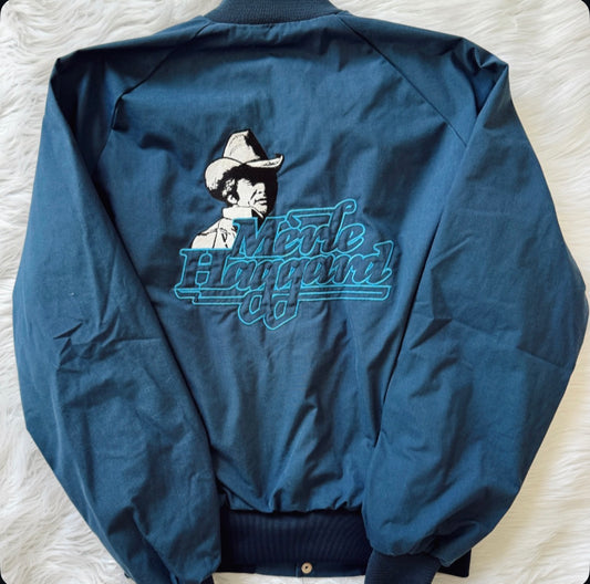 Vintage Merle Haggard Bomber Jacket