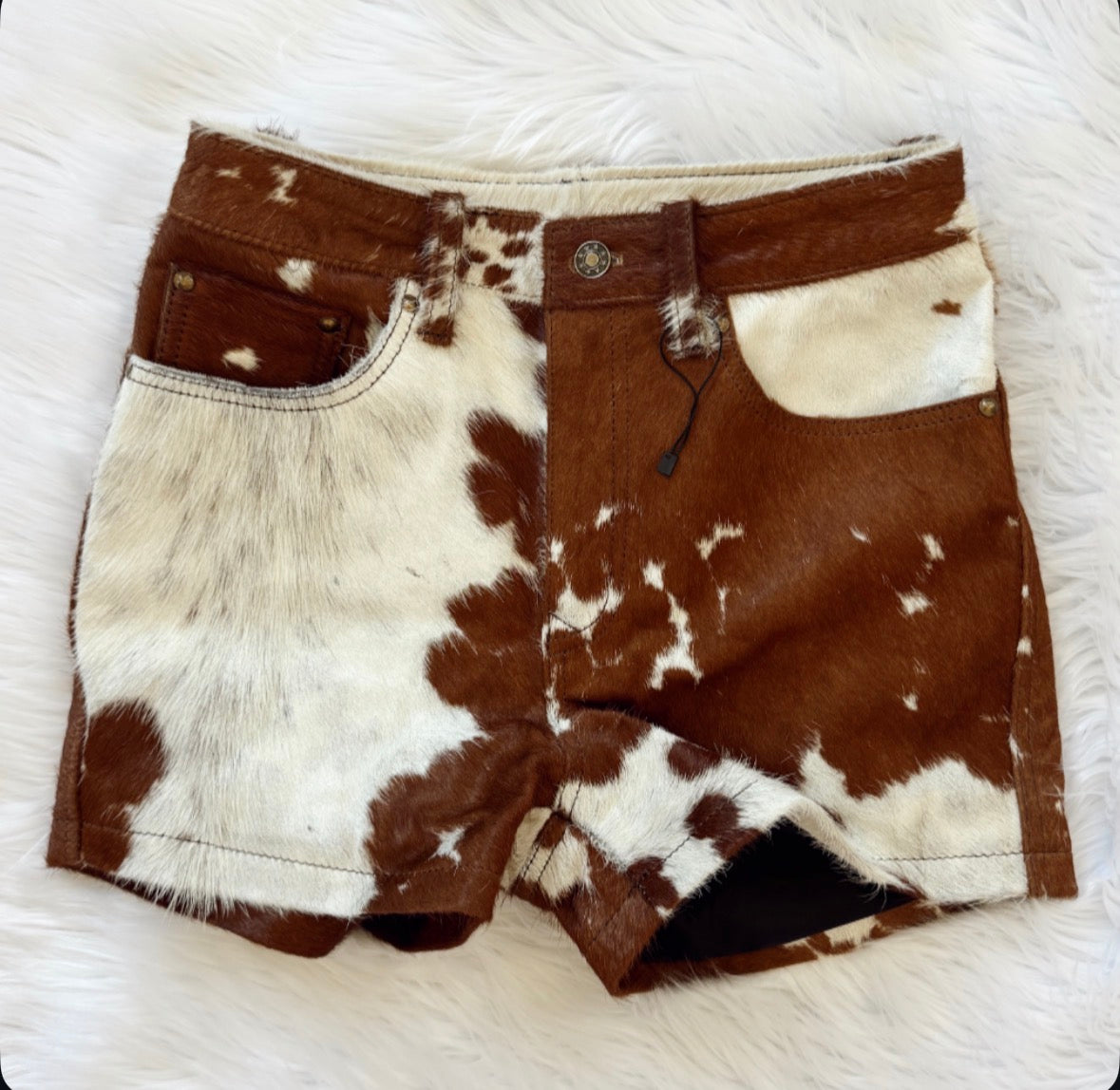 Vintage Cowhide Shorts