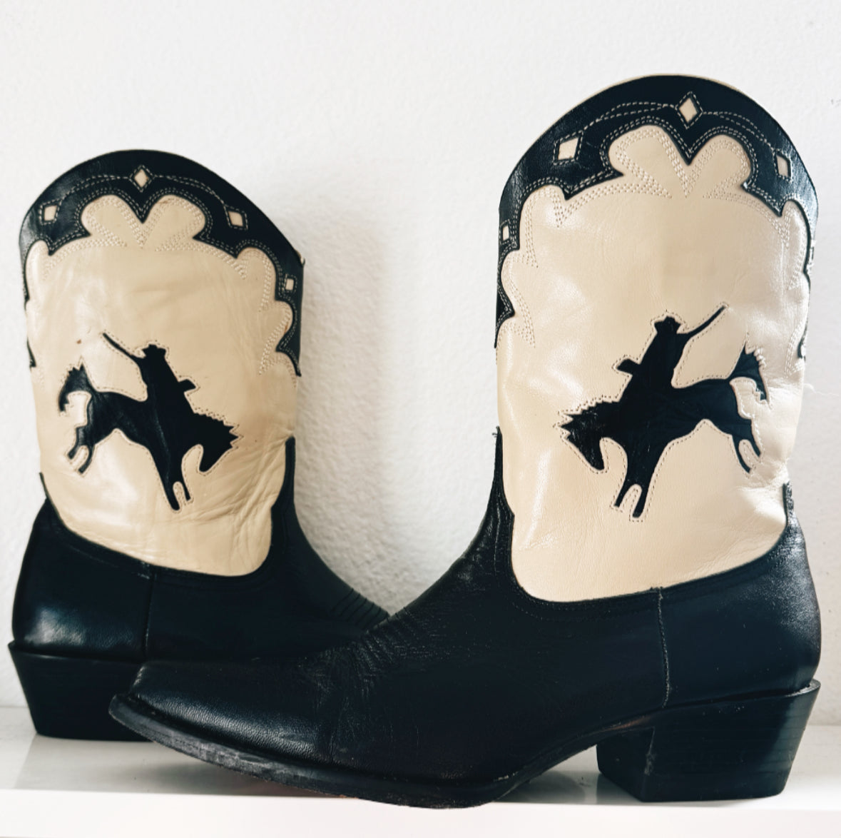 Vintage Cowboy Inlay Boots
