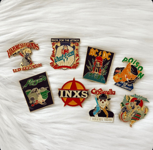 Vintage 80s Band Pins