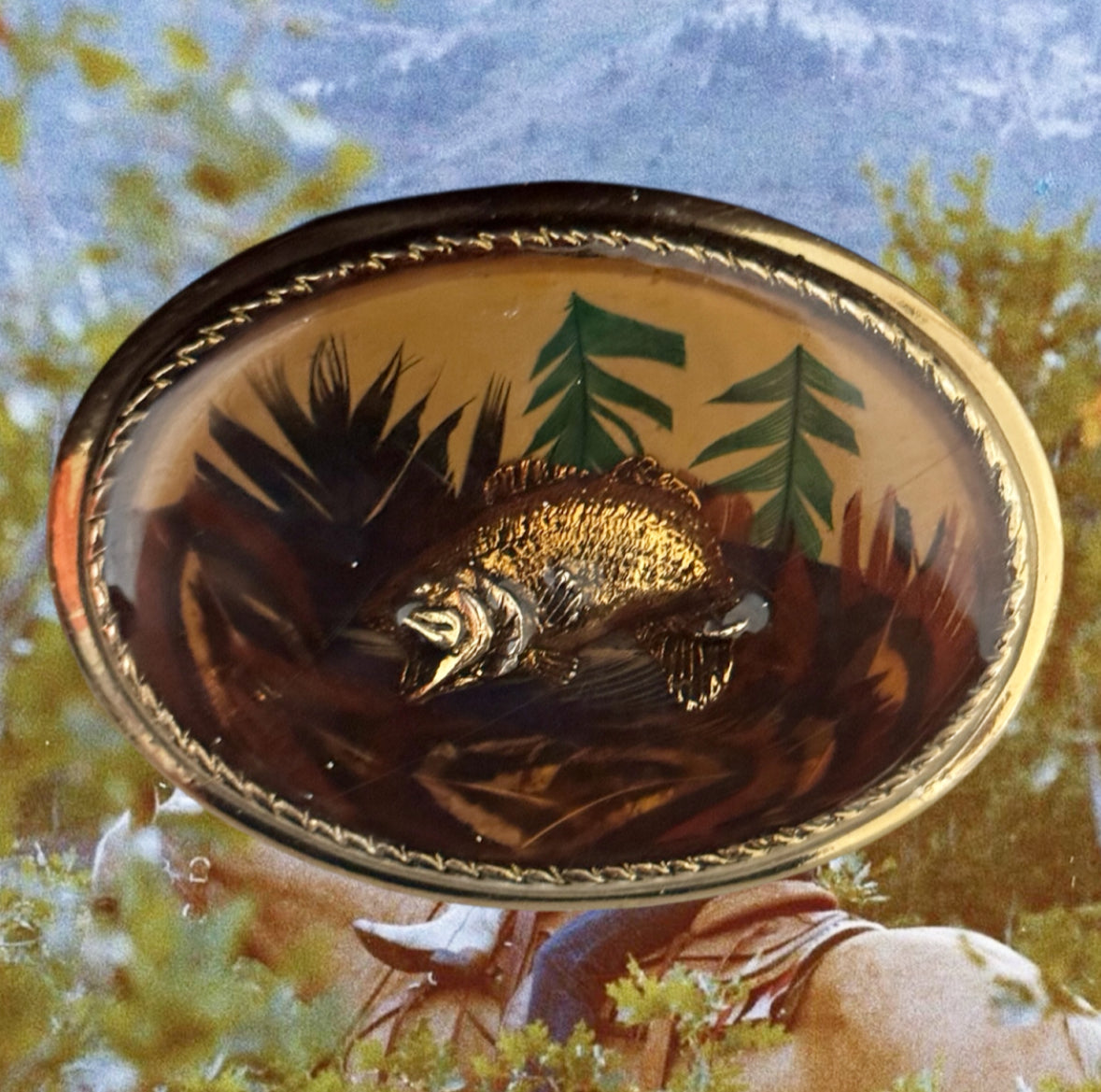 Vintage Fishing Belt Buckle