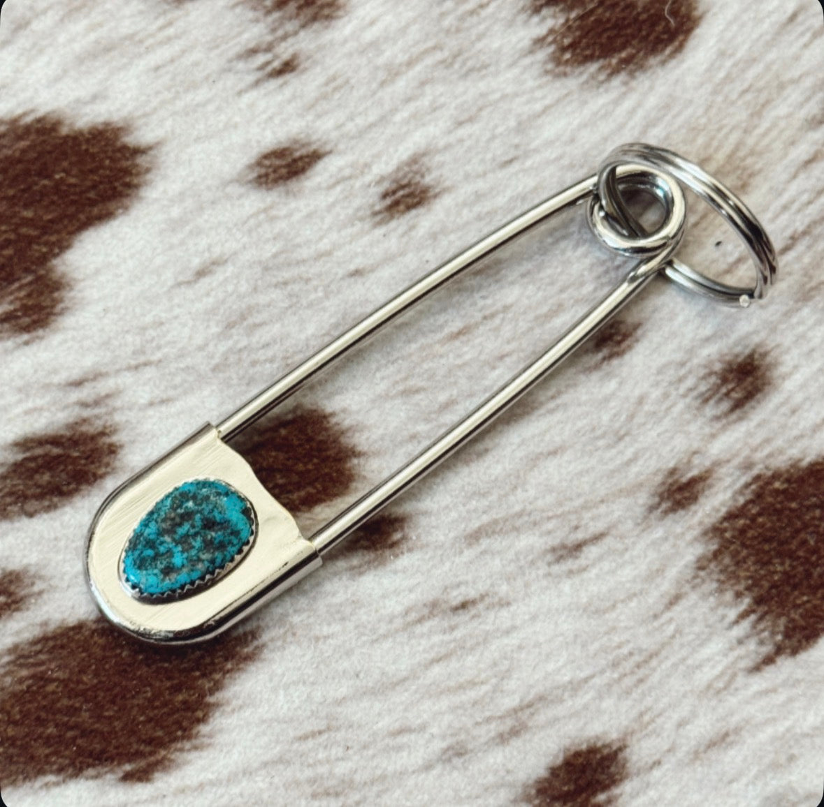 Vintage Turquoise Jumbo Safety Pin