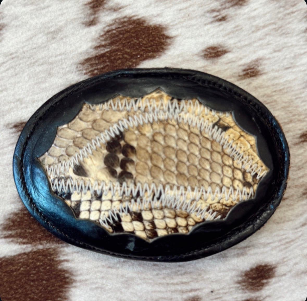 Vintage Snakeskin Belt Buckle