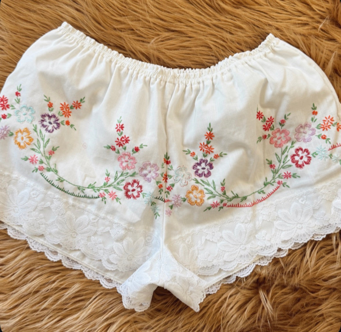 Vintage Embroidered Shorts