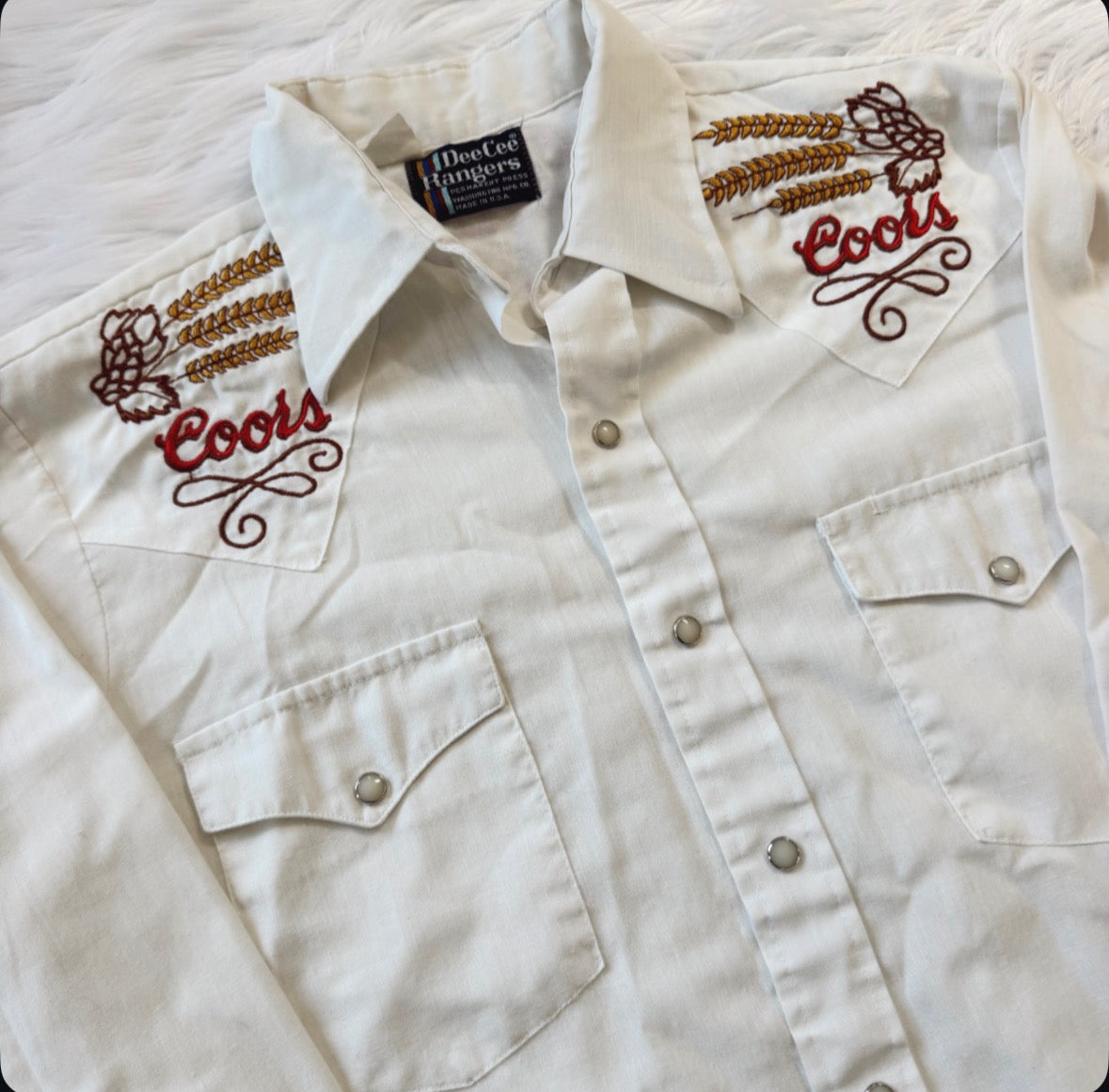 Vintage Coors Banquet Pearl Snap