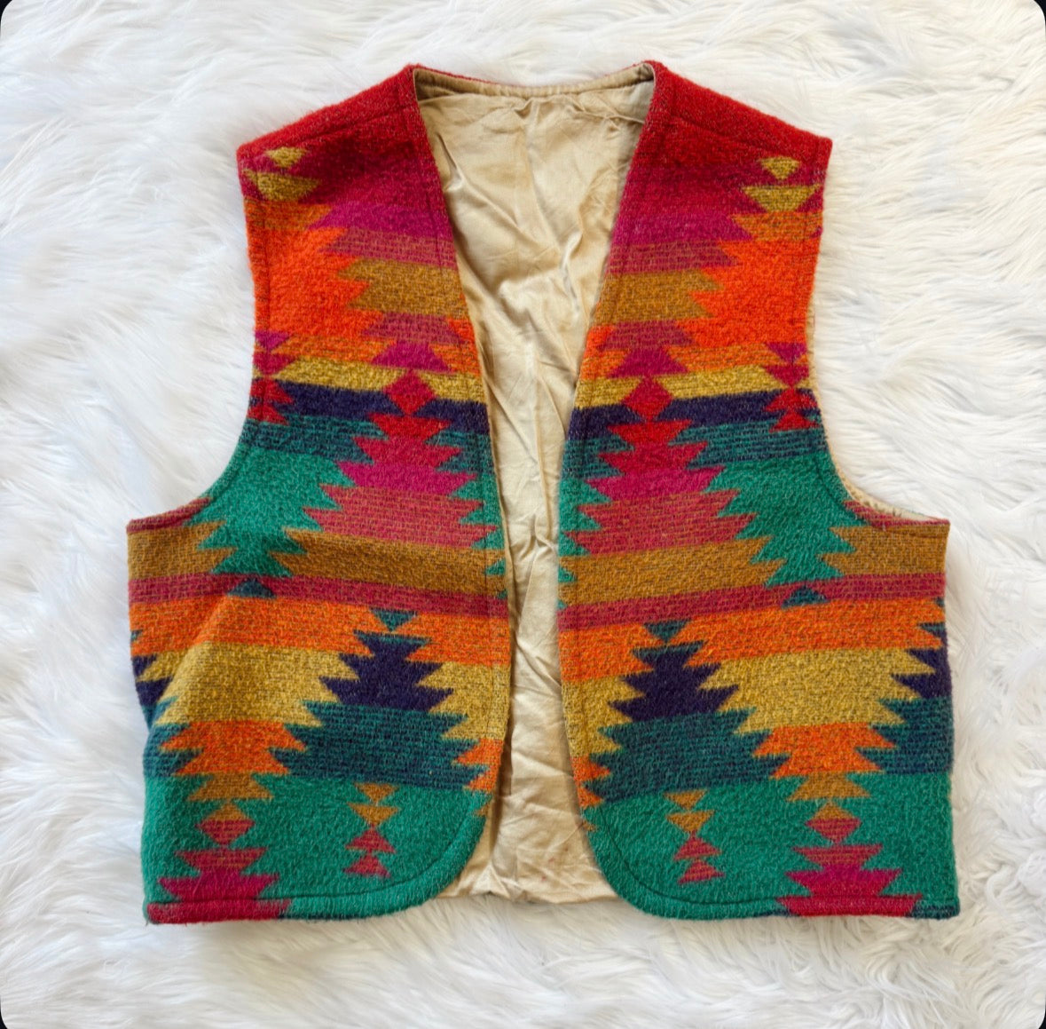 Vintage Southwestern Blanket Vest