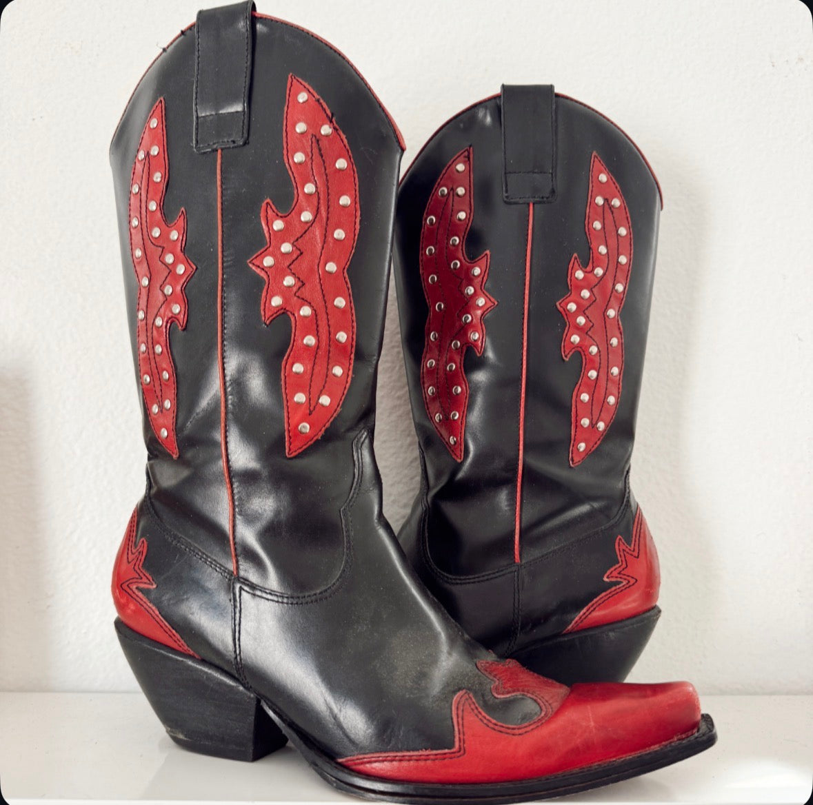 Vintage Studded Cowboy Boots