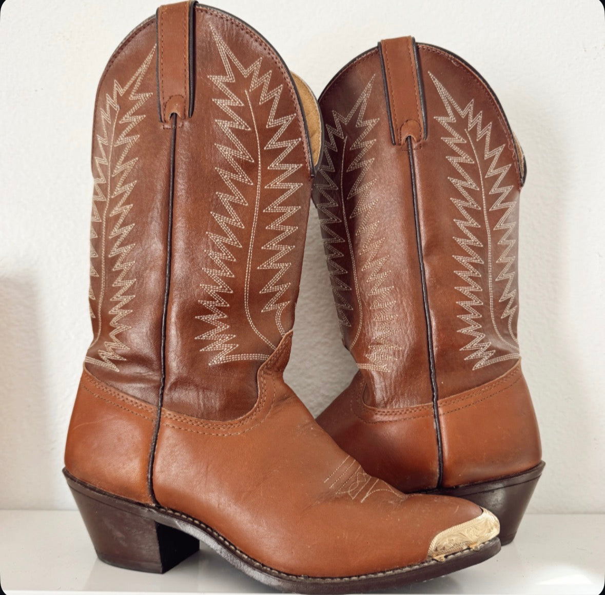 Vintage Brown Cowboy Boots