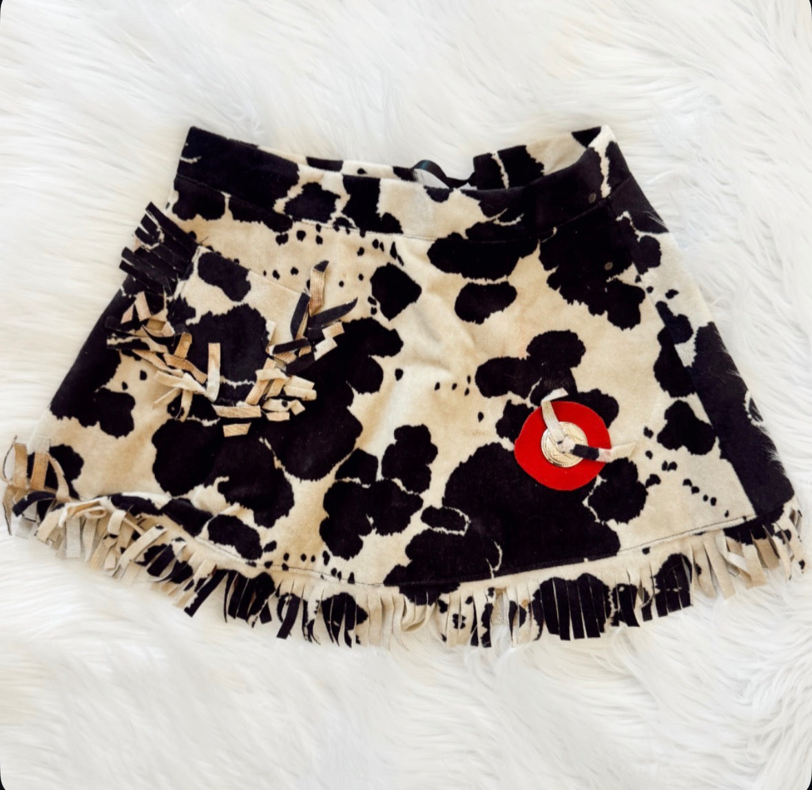 Vintage Cow Print Cowgirl Skirt