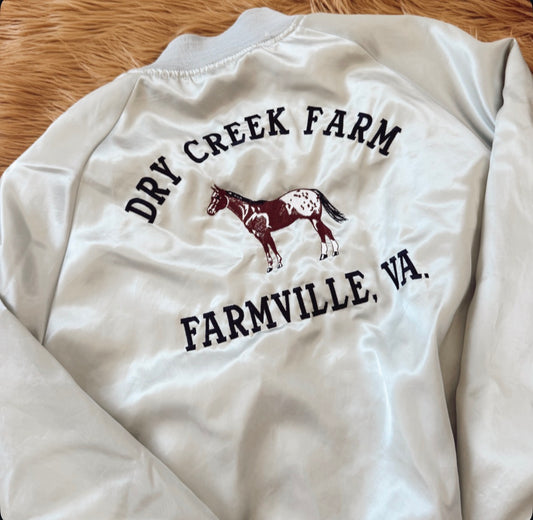 Vintage Dry Creek Farm Horse Bomber Jacket