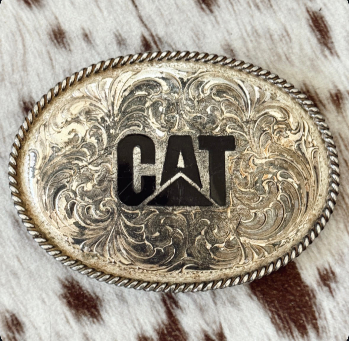 Vintage CAT Belt Buckle