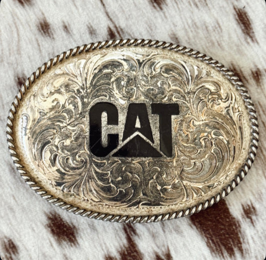 Vintage CAT Belt Buckle