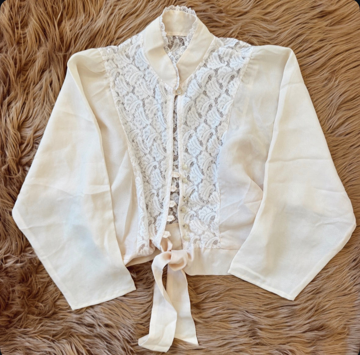 Vintage Cream Lace Top