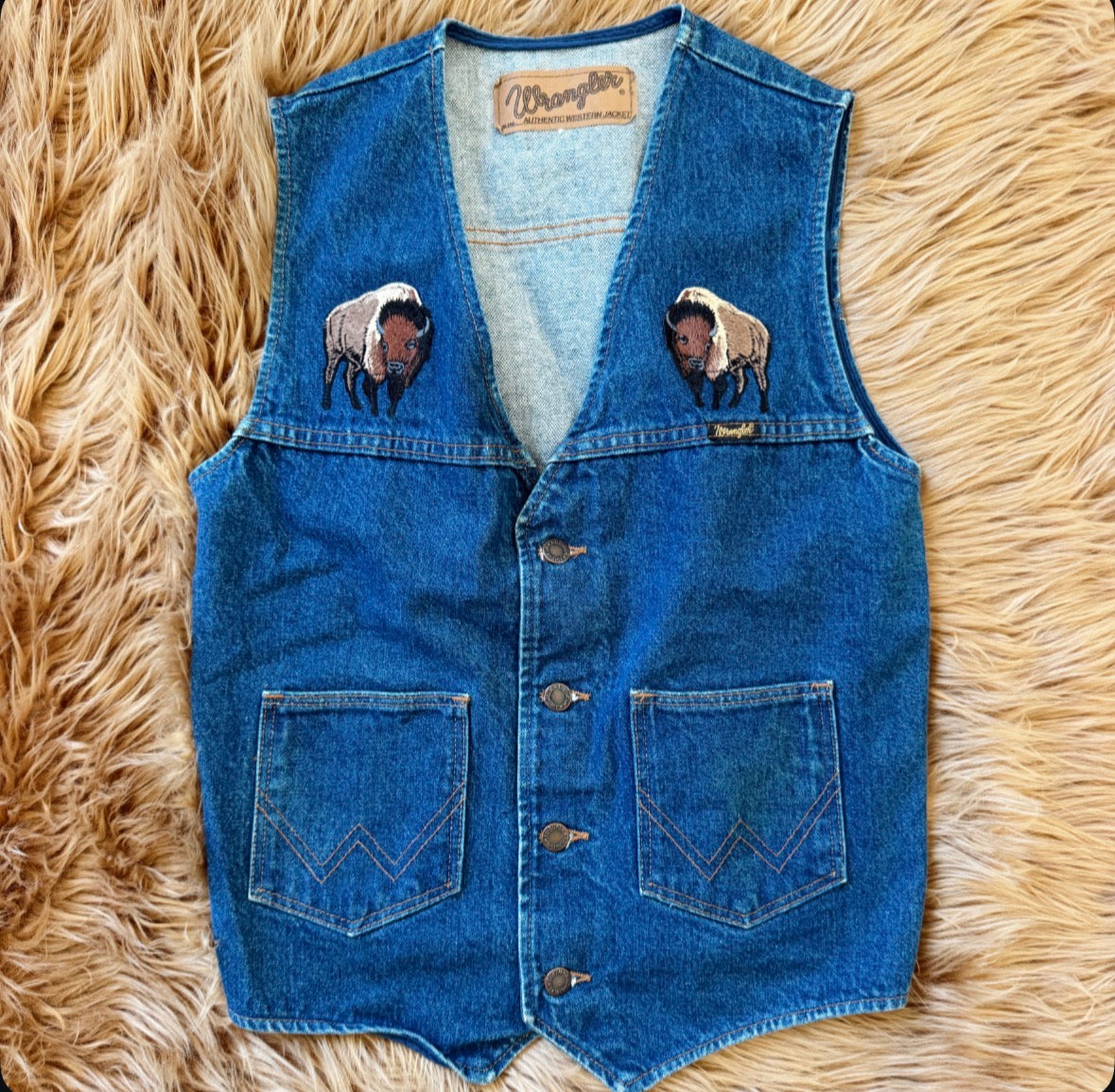 Vintage Bison Wrangler Vest