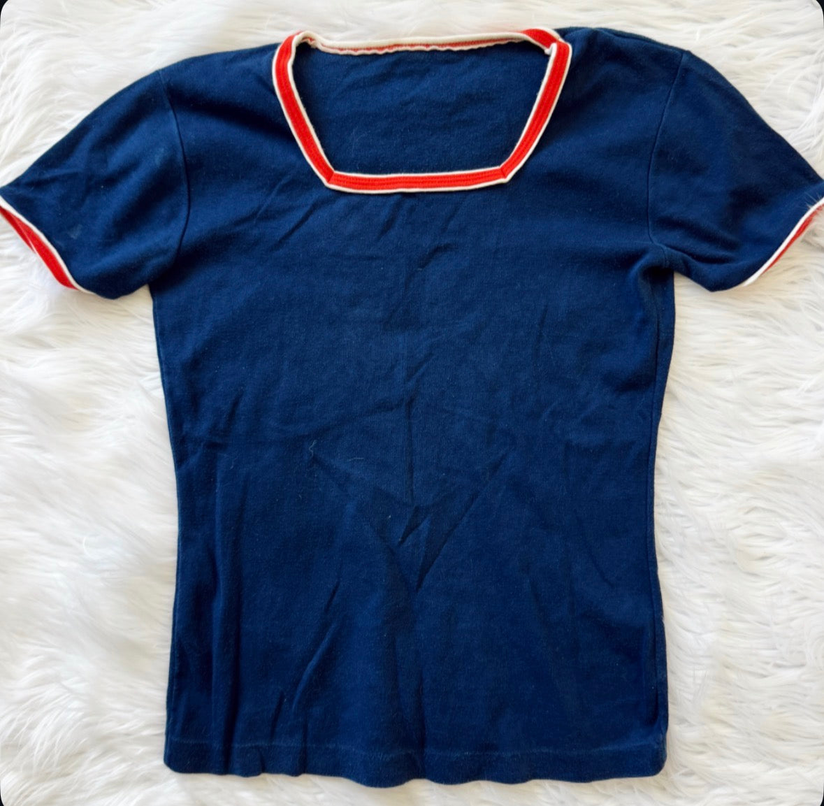 Vintage Red White & Blue Top