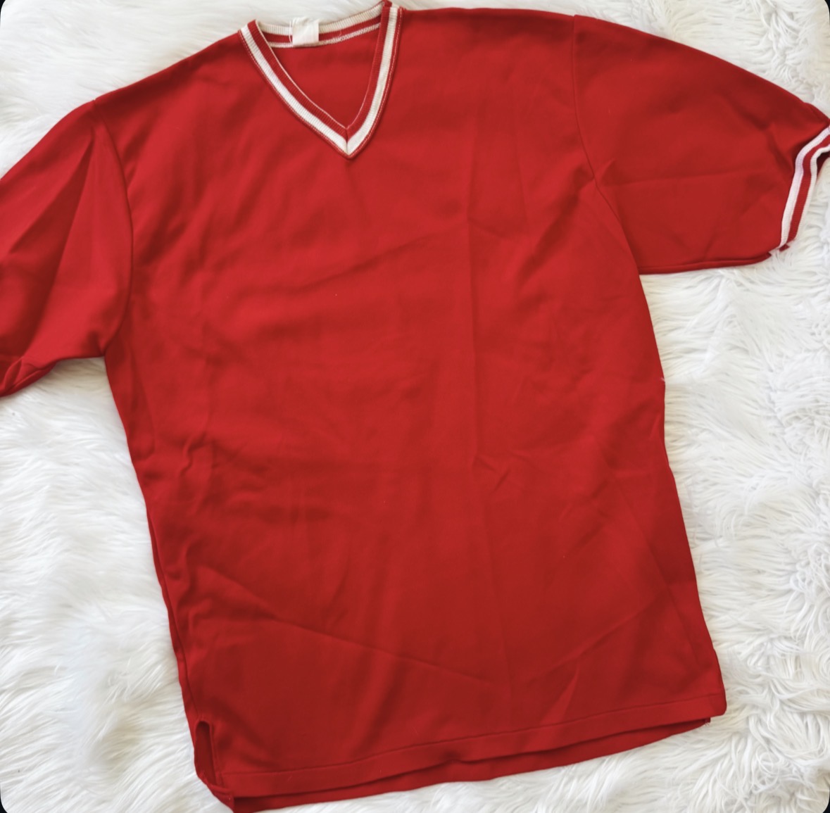 Vintage Red Jersey Style Tee