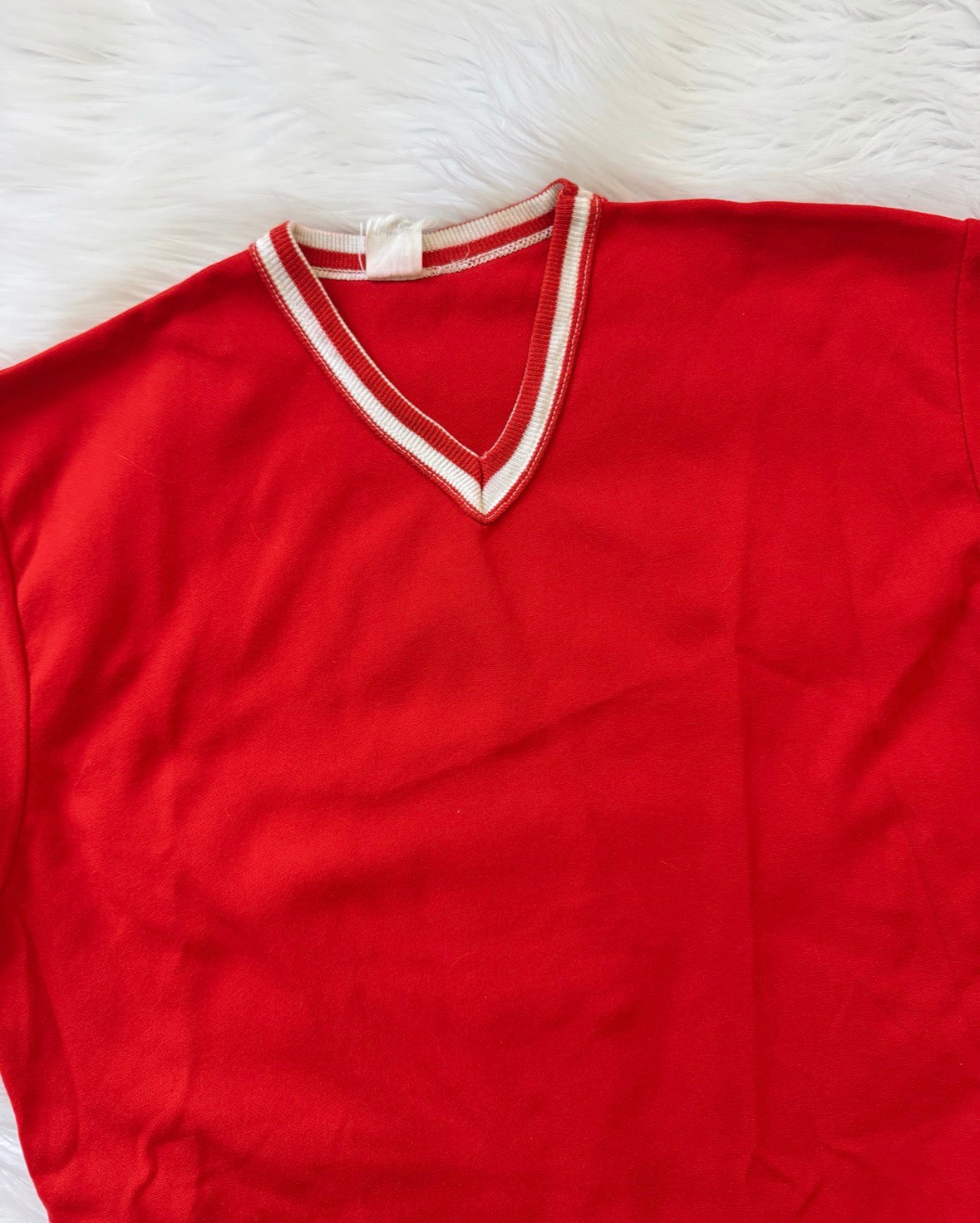 Vintage Red Jersey Style Tee