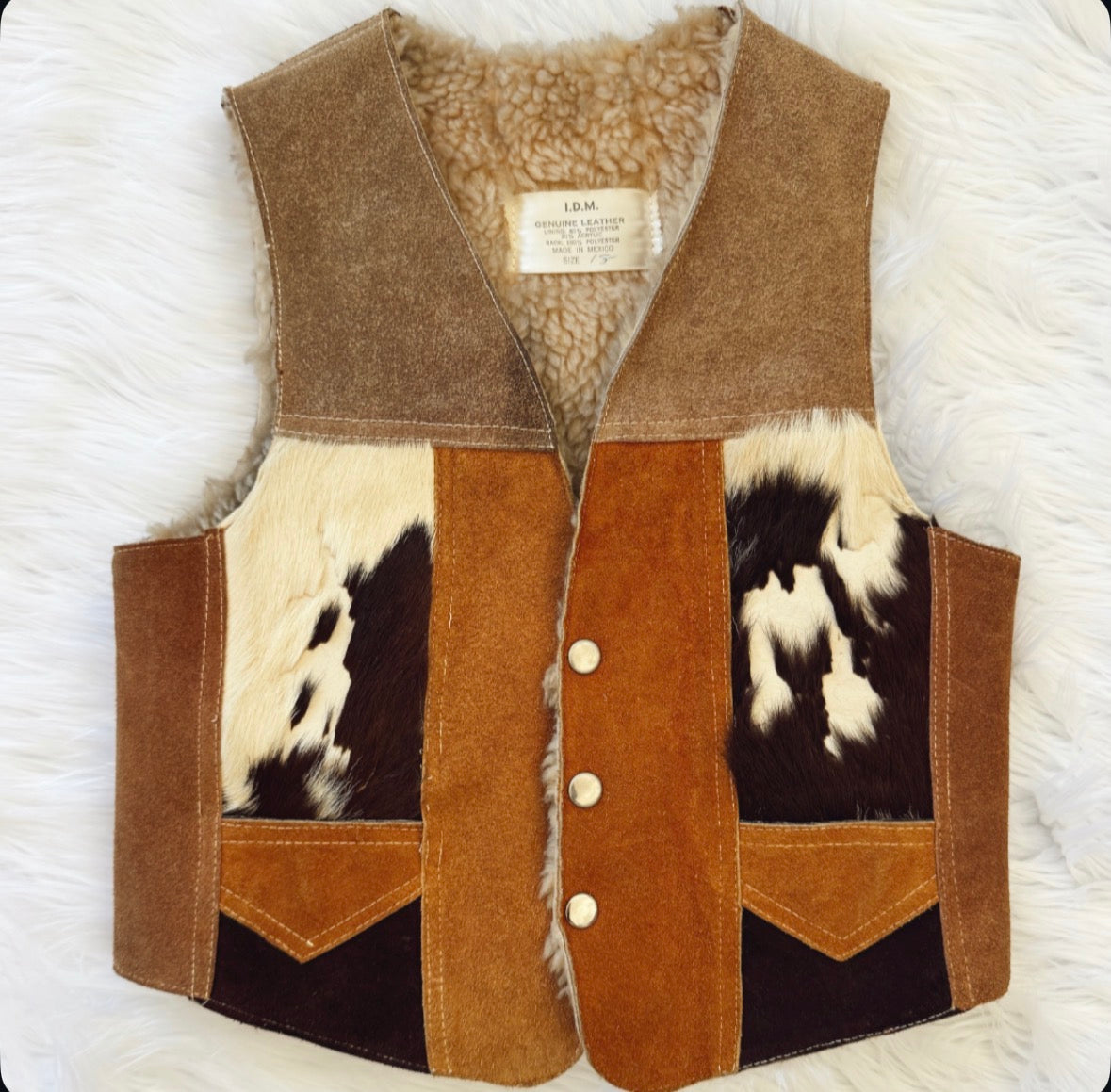 Vintage Cowhide Vest