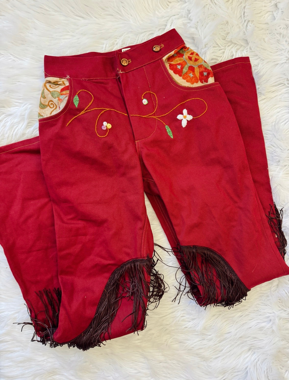 Vintage Western Embroidered Pants