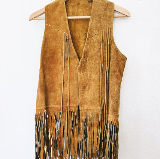 Vintage Fringe Leather Vest