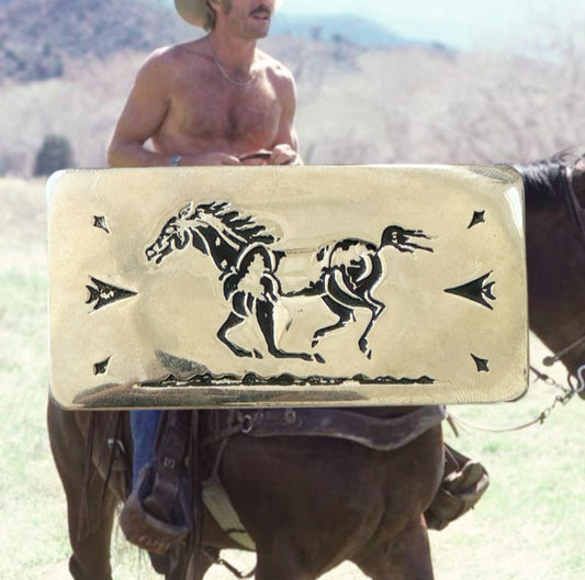 Vintage Horse Belt Buckle
