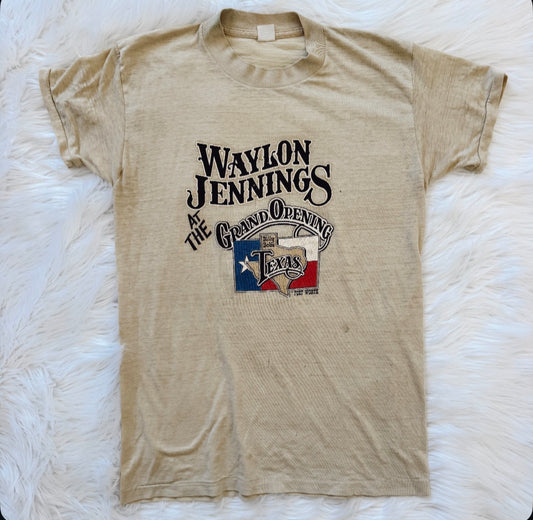 Vintage Waylon Jennings Grand Opening Billy Bobs Tee