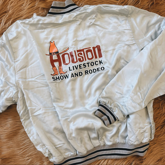 Vintage Houston Livestock Rodeo Bomber Jacket