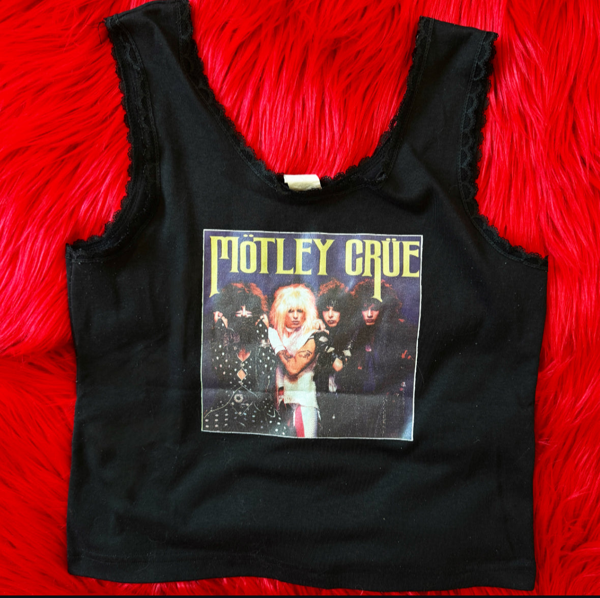 Vintage Motley Crue Lace Trim Tank