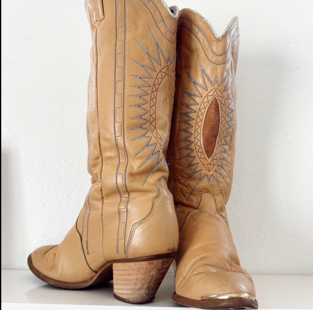 Vintage Acme Inlay Cowboy Boots